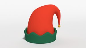 3D elf s hat cartoon model