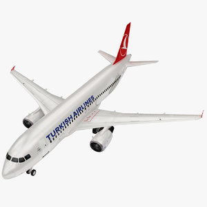 airbus turkish airlines a320 3D model