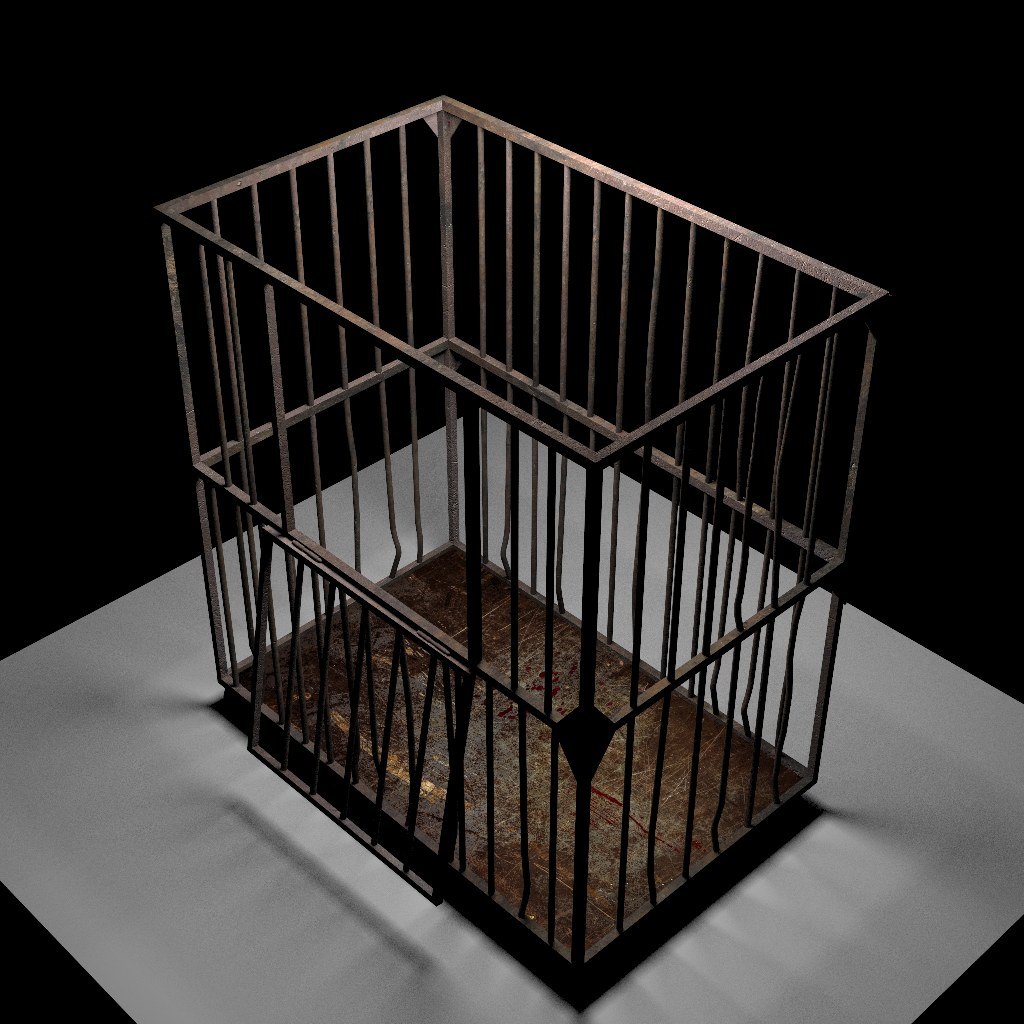 3D asylum cage model TurboSquid 1476001