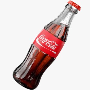 coca cola glass bottle 3D model