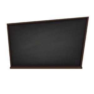3D cartoon blackboard