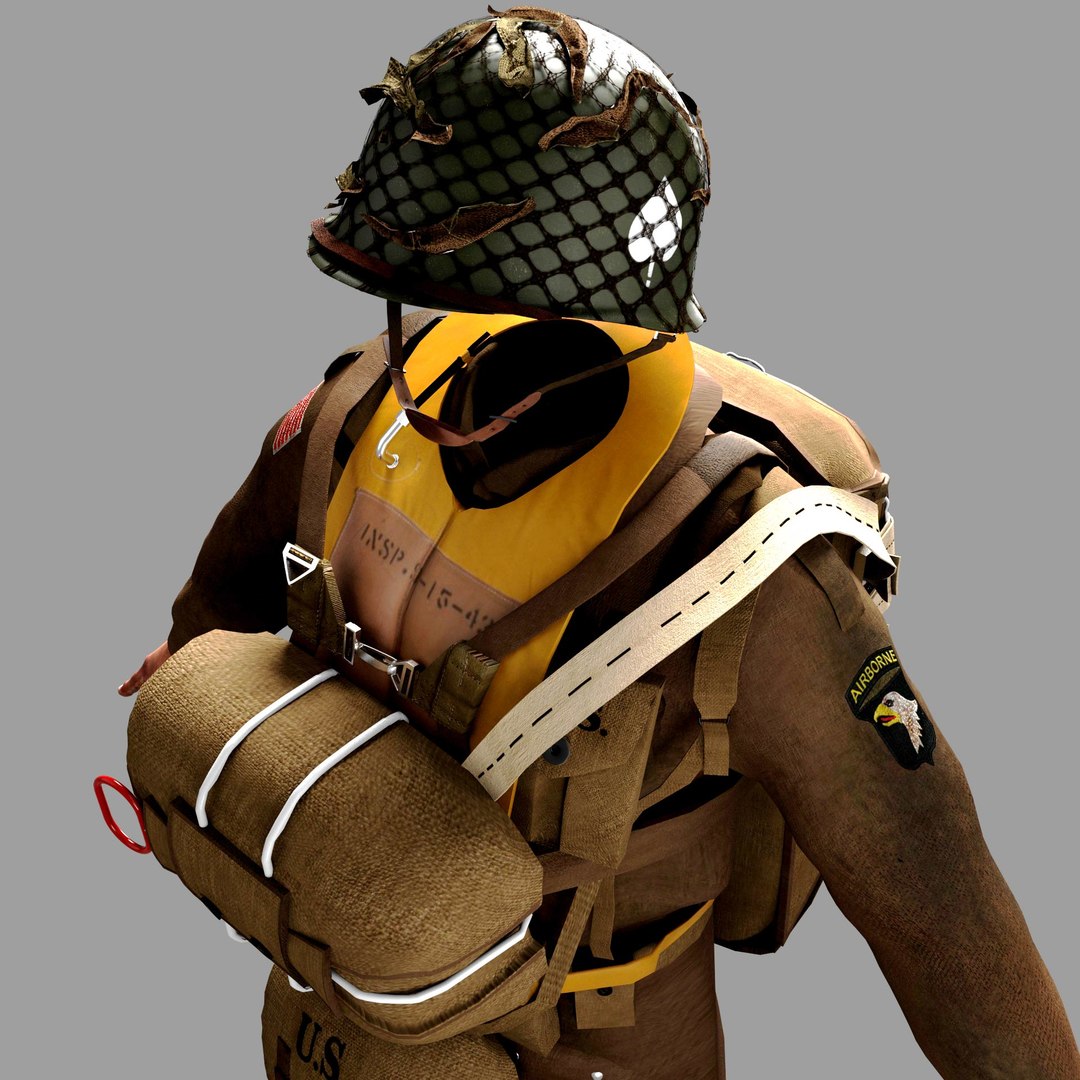 World war 2 paratrooper 3D model TurboSquid 1476376