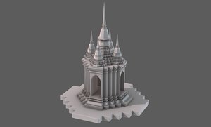 3D temple pagoda v06