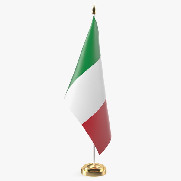 Modele 3d De Drapeau De Table Italie Turbosquid
