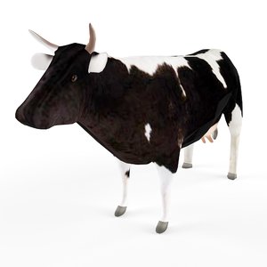 3D cow animal mammal