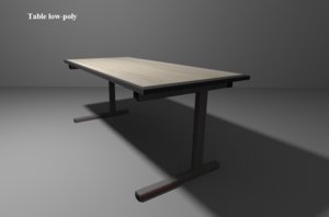 Tesla table low-poly