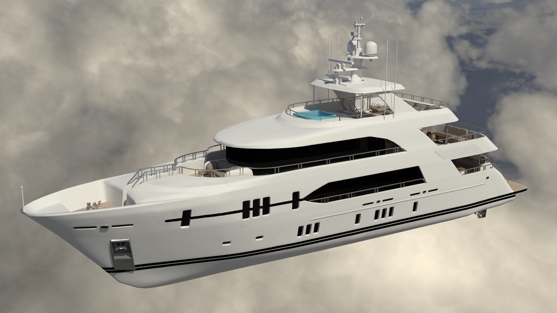 海洋亚历山大游艇redshift3d模型