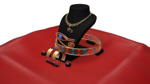 horas eye jewellery set 3D model
