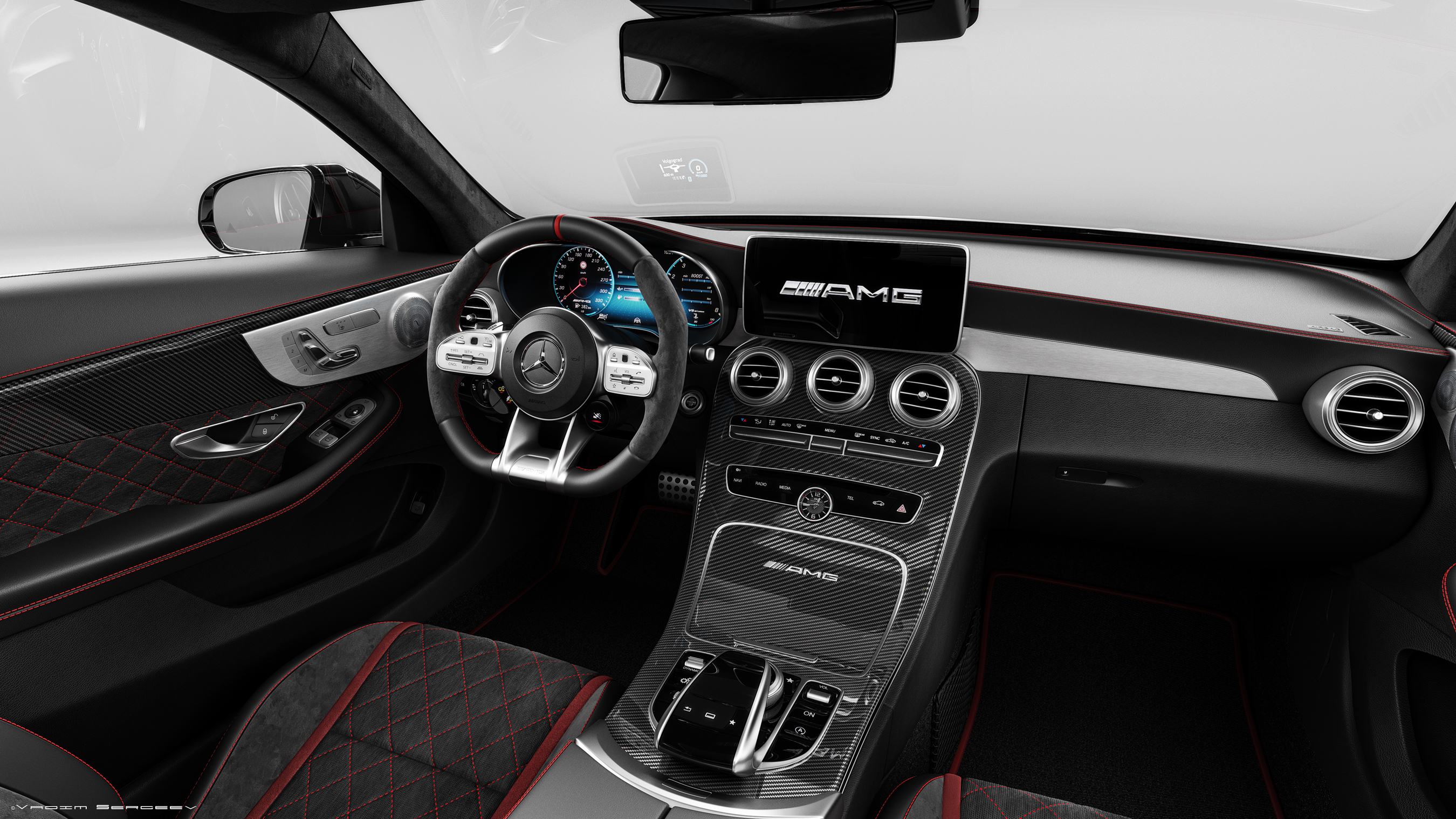 梅赛德斯·奔驰c63 amg coupe 20193d模型