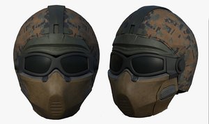 3D helmet sci fi model