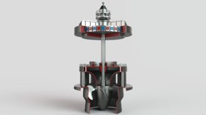hydro power generator 3D model