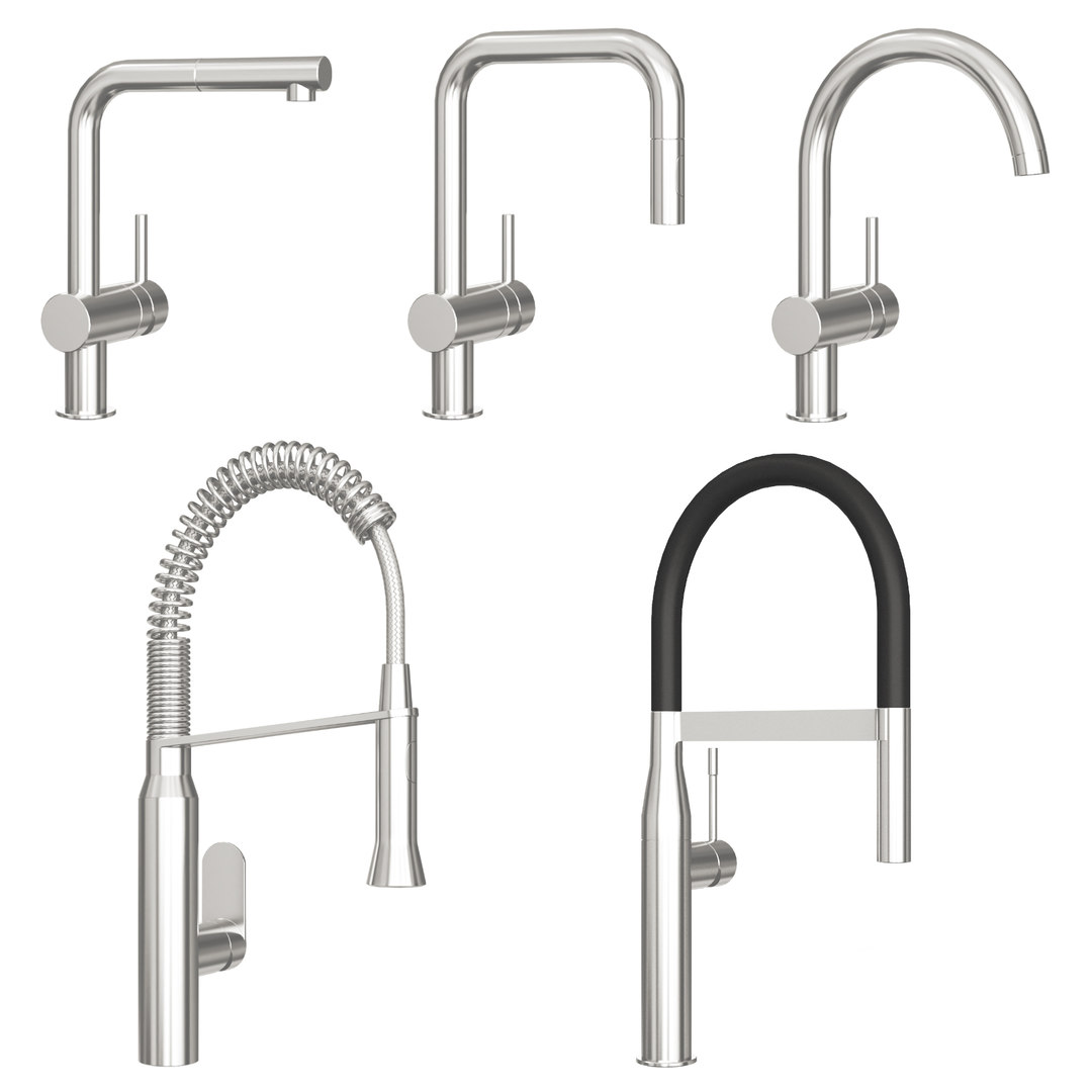 3D grohe kitchen faucet model TurboSquid 1477132