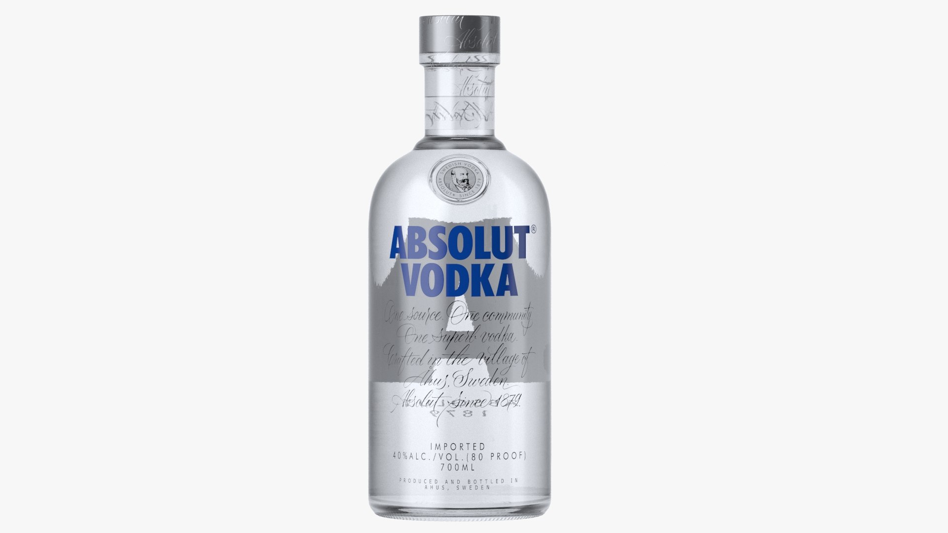 Absolut classic vodka bottle 3D model TurboSquid 1477426