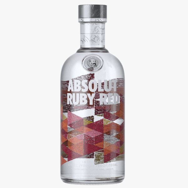 Absolut Ruby Red Vodka Bottle 3DModell TurboSquid 1477435