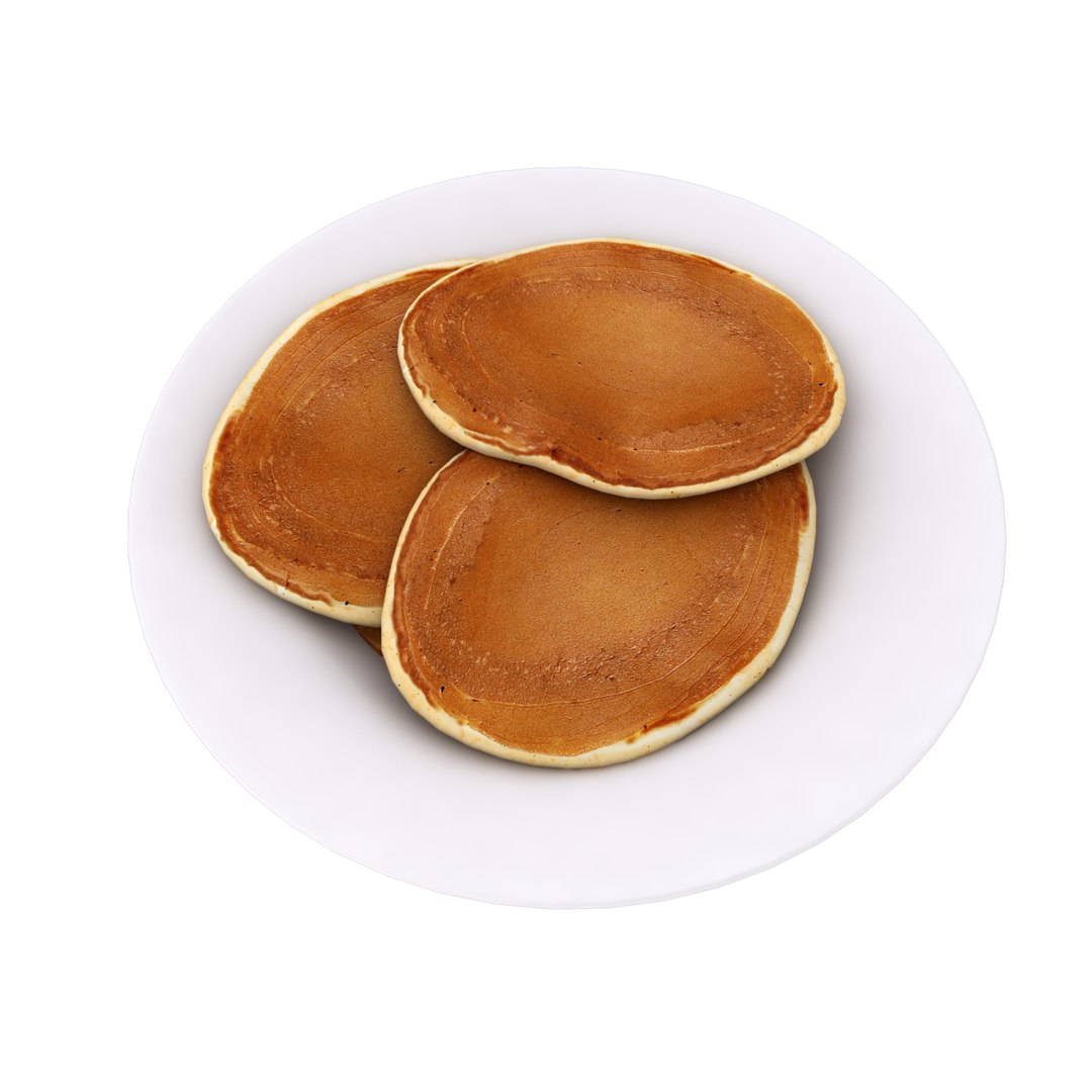 Modeled american pancakes 3D model TurboSquid 1477549