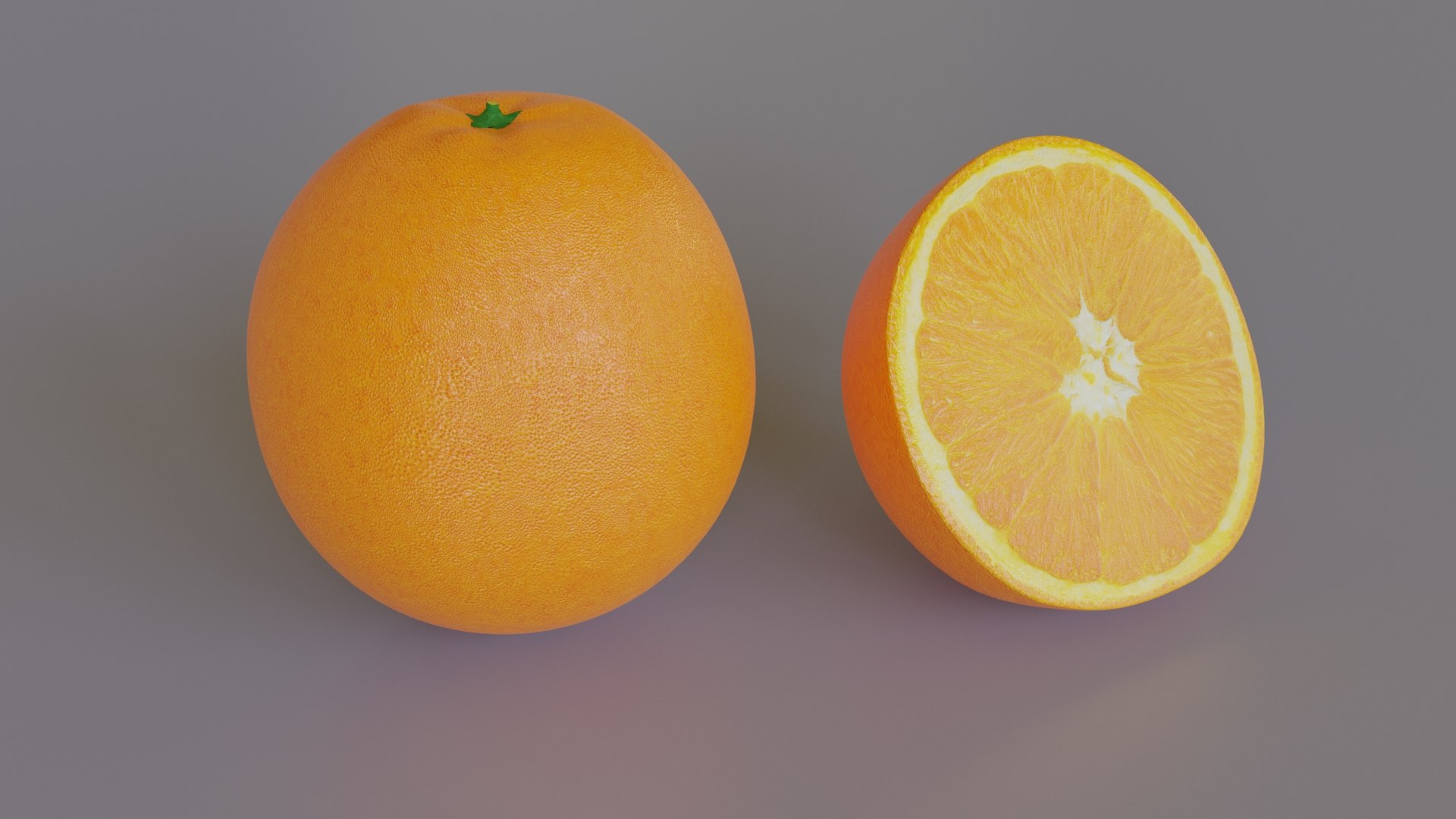 Realistic orange 3D model TurboSquid 1477318