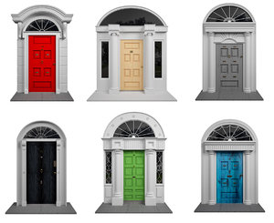 door exterior colored 3D model