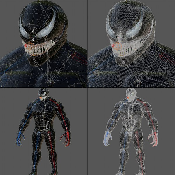 Venom rig 3D model TurboSquid 1477963