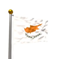 realistic waving flag 3D model