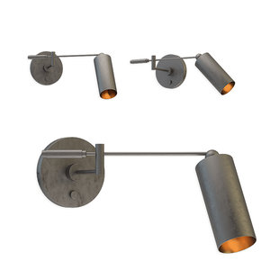 3D cylinder swing arm sconce