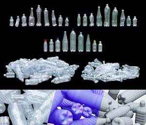 plastic bottles 3D model
