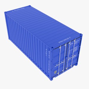 20ft shipping container 3D model