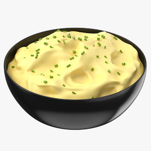 mashed potatoes 3D model