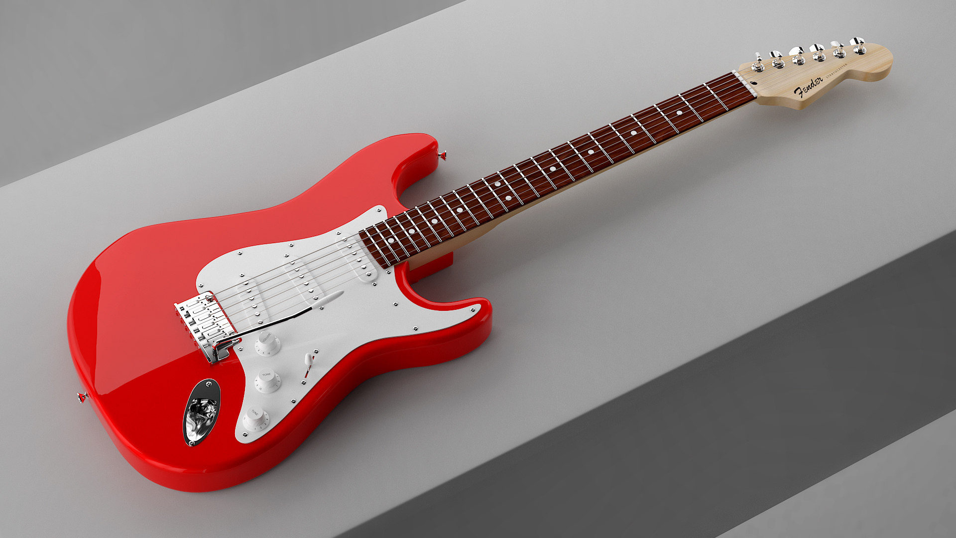 Electric guitar fender 3D TurboSquid 1478270