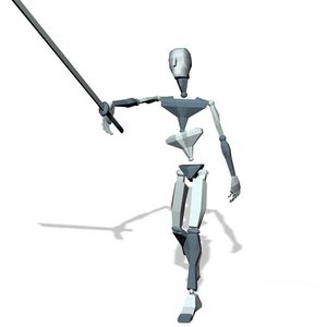 Walk holding sword battle field