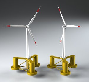3D offshore wind turbine