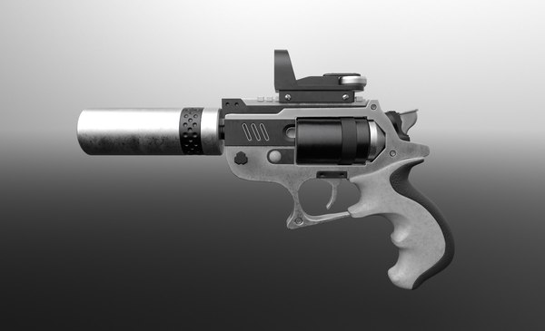 3d Sci Fi Pistol Turbosquid 1478409