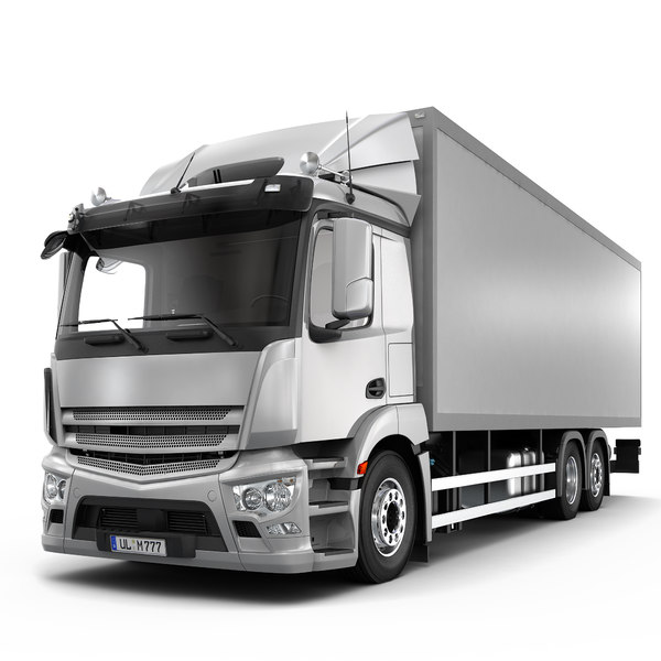 3d delivery truck 6x2 model