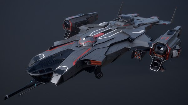 3D sci-fi battlecruiser spaceship - TurboSquid 1478448