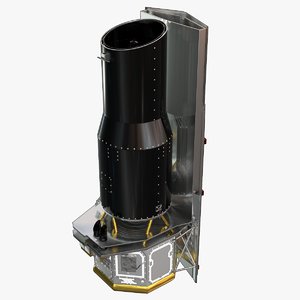 spitzer space telescope nasa 3D model