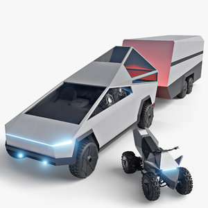 3D cybertruck truck model