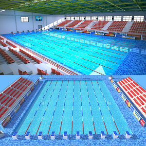 3D olympic sport swimming pool