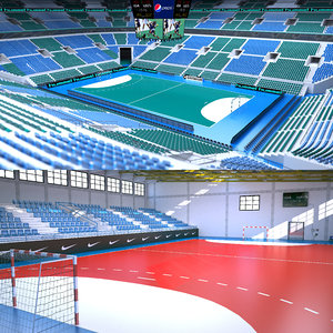 3D handball arena stadium model