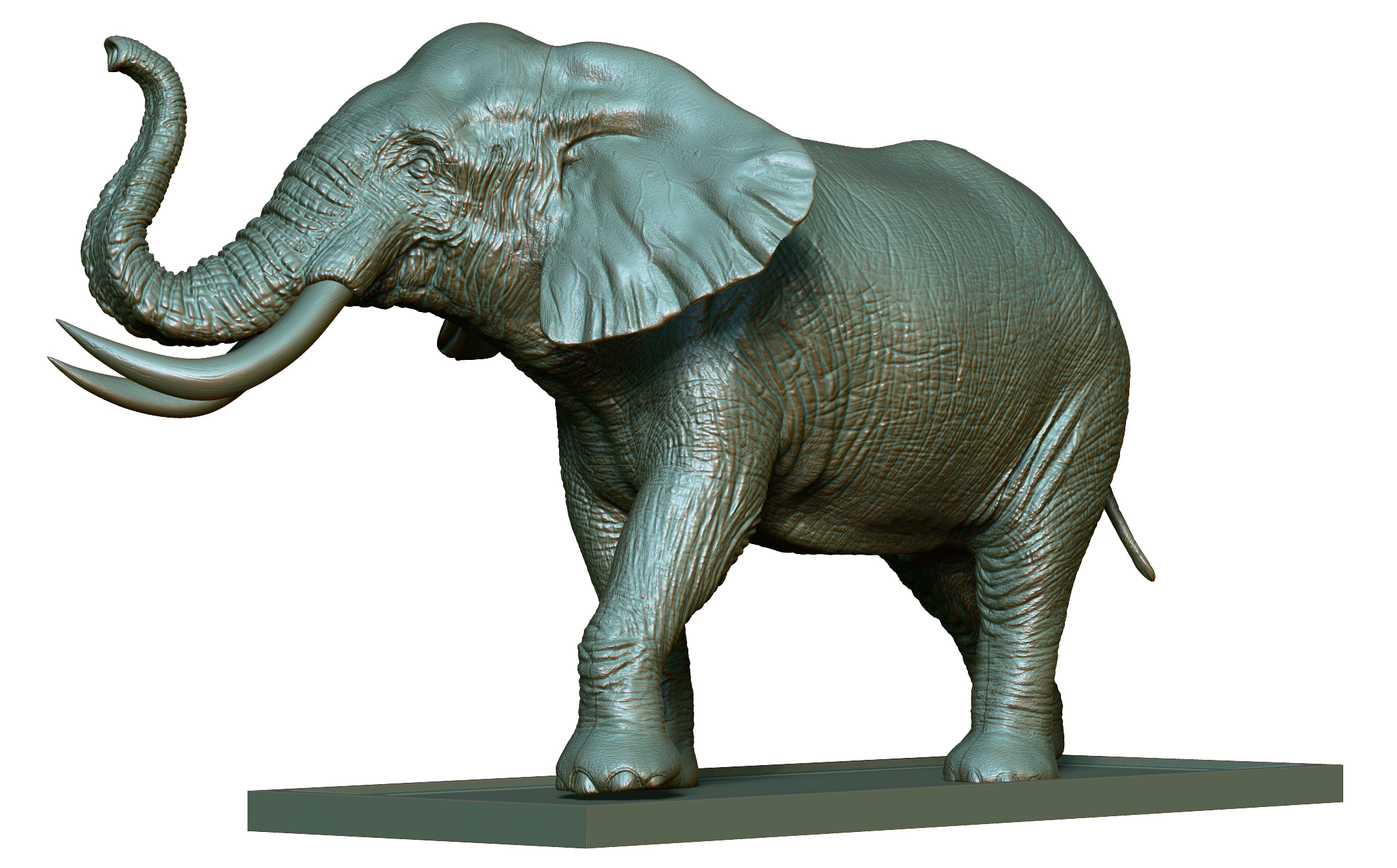 D Model Elephant Printing Turbosquid