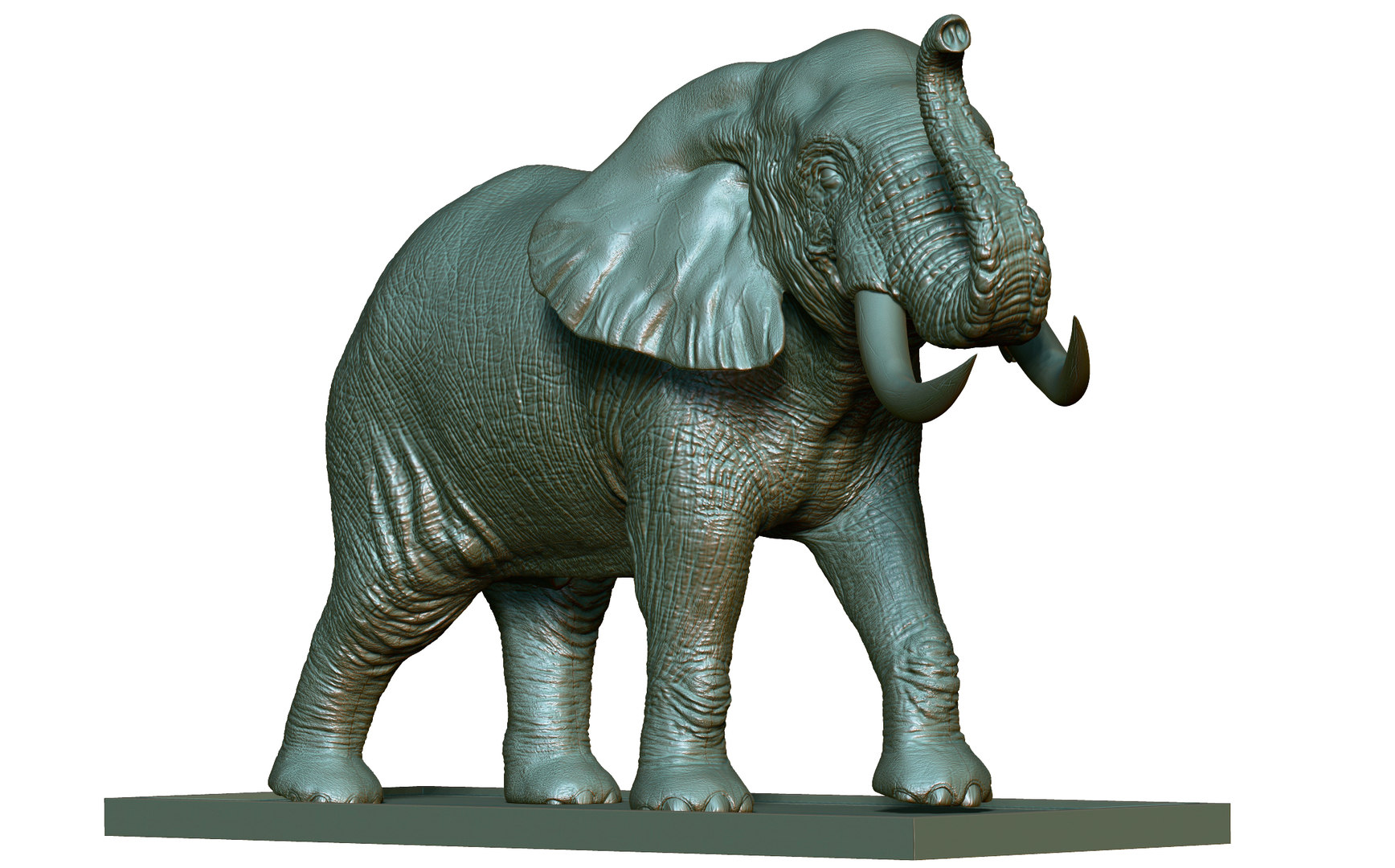 D Model Elephant Printing Turbosquid