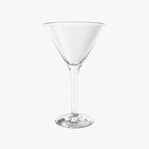 3D realistic martini glass model