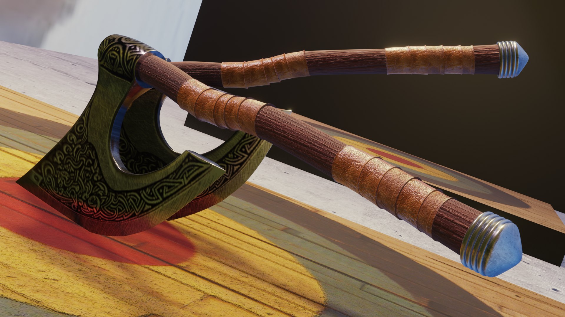 Medieval axe weapon model - TurboSquid 1478694
