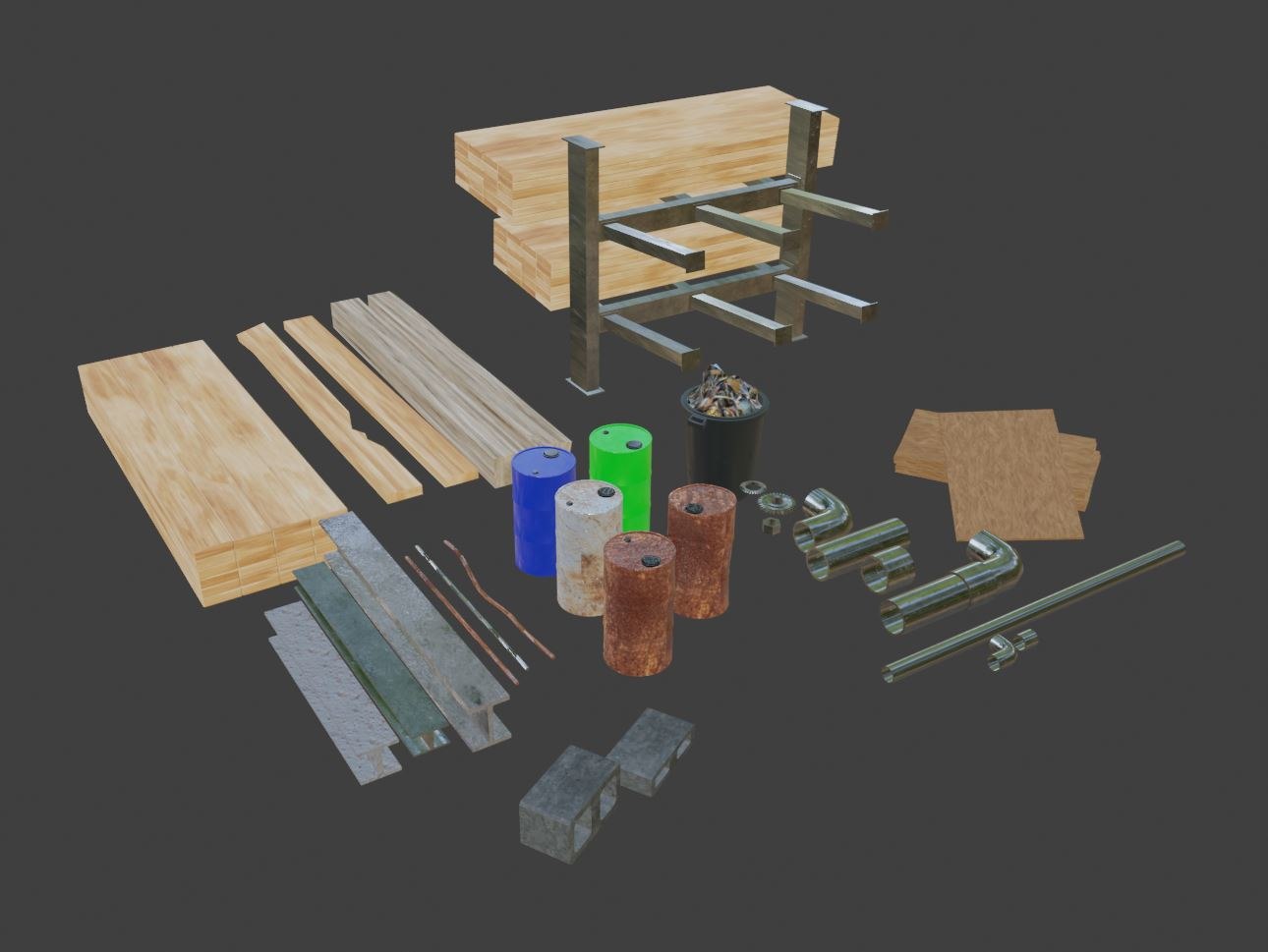 Asset pack construction 3D model TurboSquid 1478730