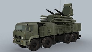3D model pantsir-s1 adms missiles