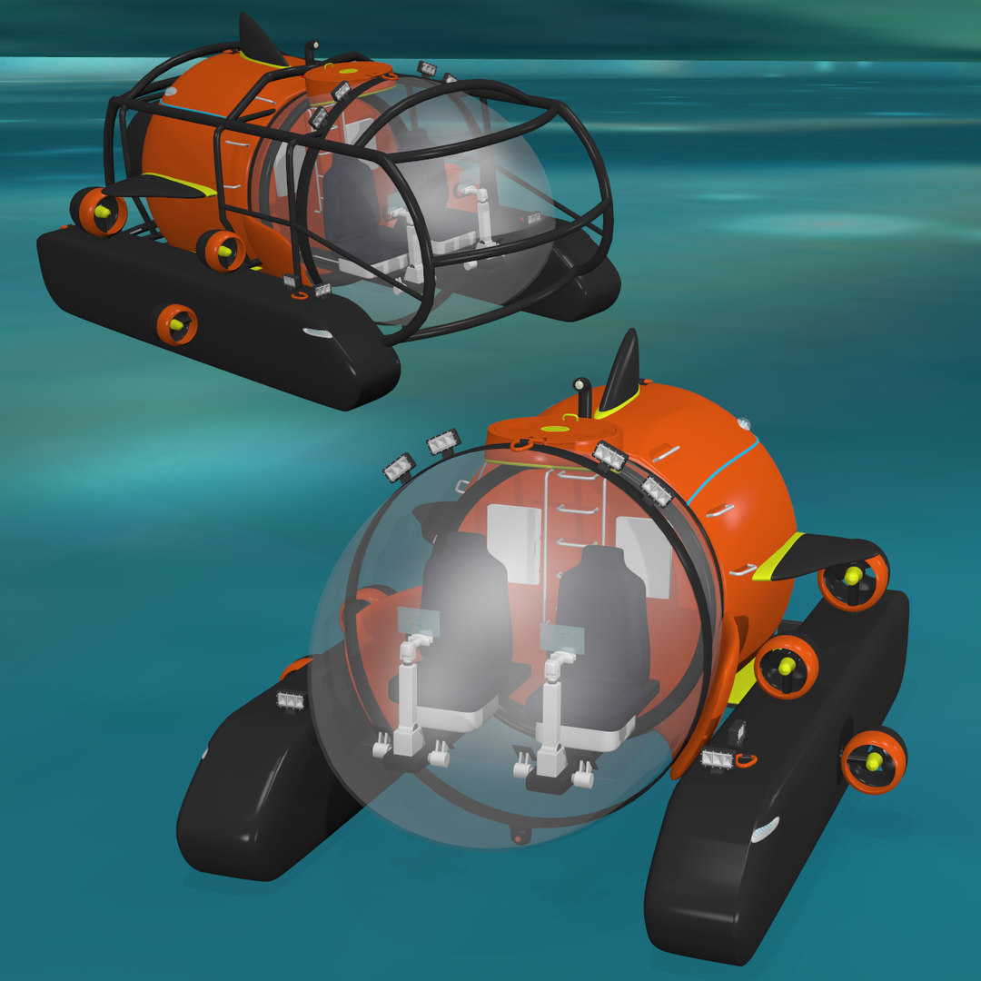 3D mini submarine TurboSquid 1478845