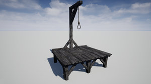 medieval gallows 3D model