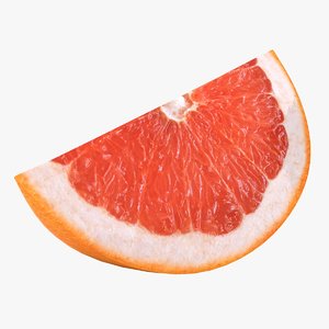 3D realistic grapefruit slice