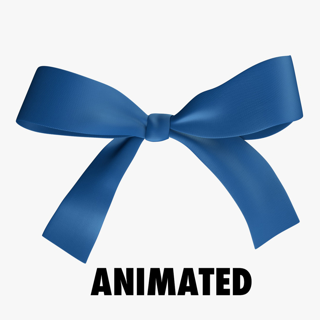 Ribbon bow untie model TurboSquid 1478965