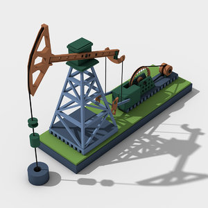 3D model rocking oil machine