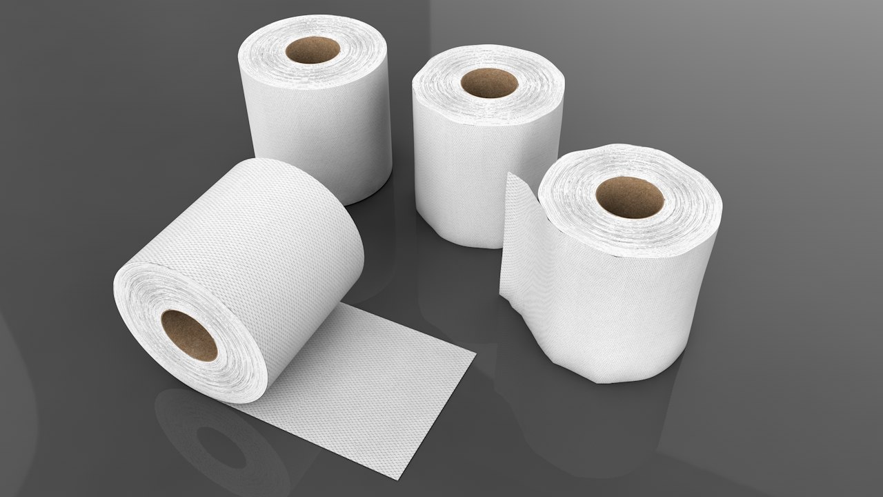 Tissue paper roll 3D model TurboSquid 1479155