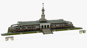 building river station 3D model